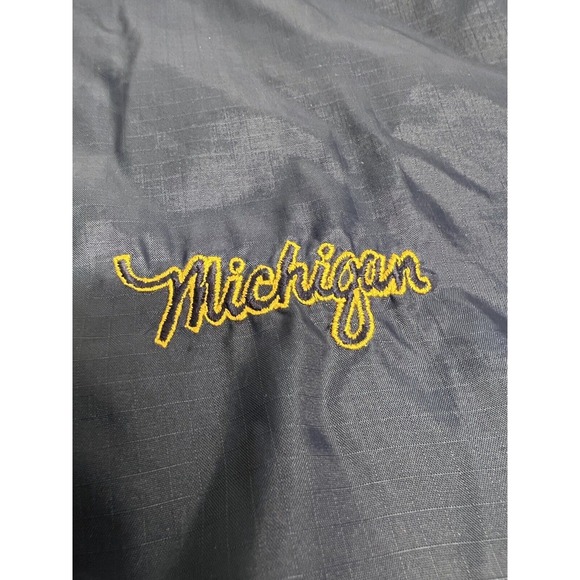 Vintage 70s 80s University of Michigan 1/4 Zip Windbreaker Jacket Size XL Logo 7 - Picture 3 of 10